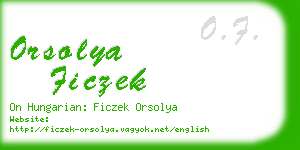 orsolya ficzek business card